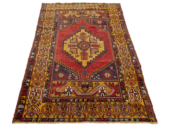 Vintage Anatolian Wool Rug 4 X 6