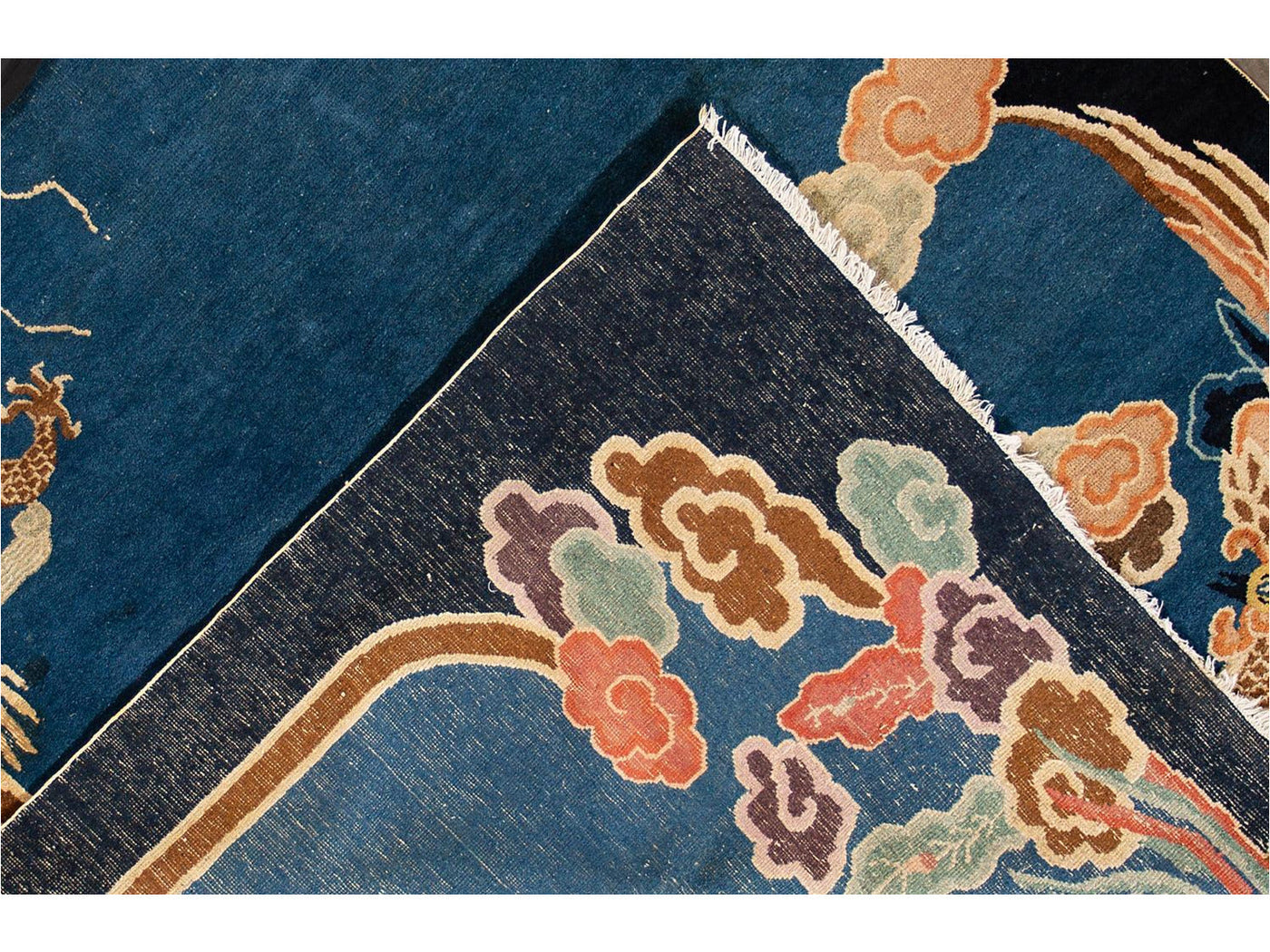 Antique Art Deco Chinese Peking Wool Rug 7 X 9