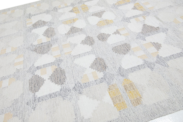 Modern Swedish Wool Rug 9 X 12