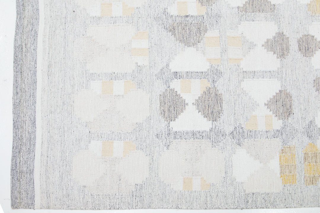 Modern Swedish Wool Rug 9 X 12