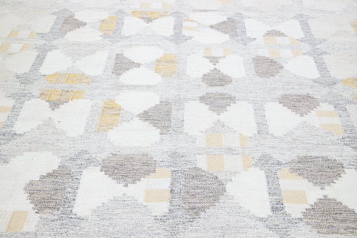 Modern Swedish Wool Rug 9 X 12