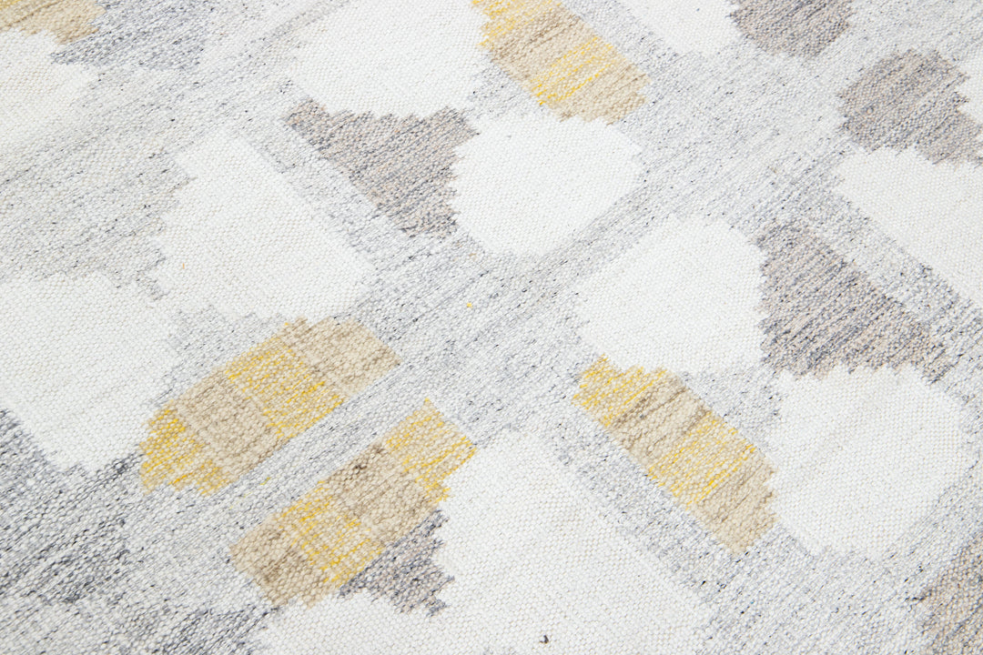 Modern Swedish Wool Rug 9 X 12