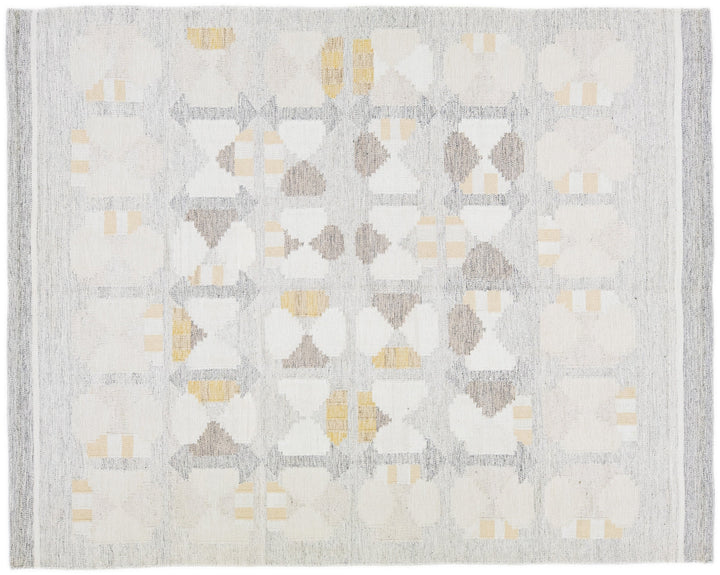 Modern Swedish Wool Rug 9 X 12
