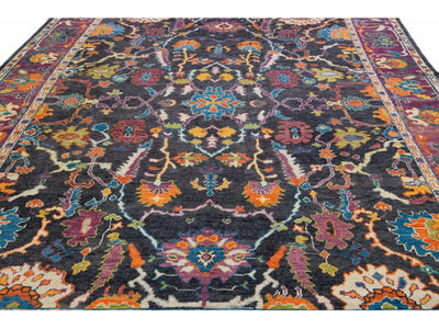 Modern Oushak Wool Rug 10 X 12