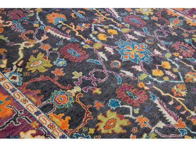 Modern Oushak Wool Rug 10 X 12