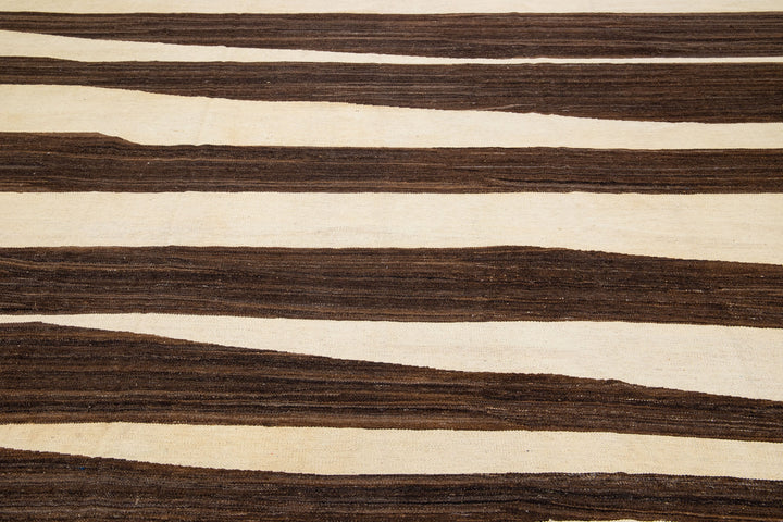Modern Flatweave Kilim Wool Rug 10 X 14