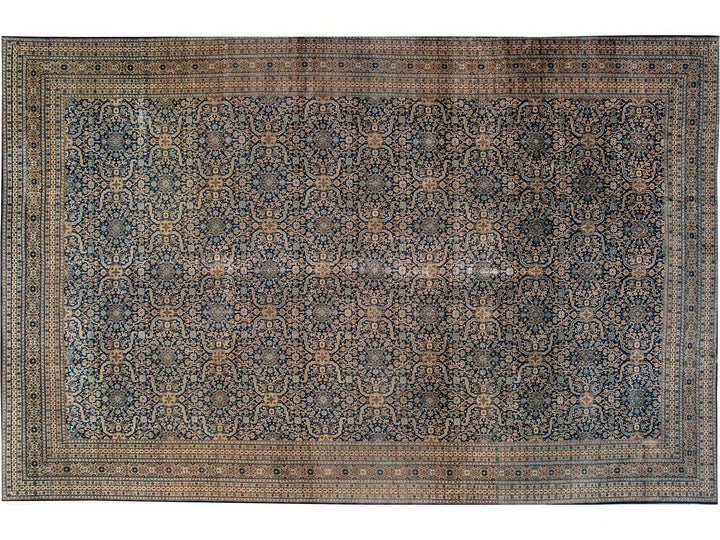 Antique Persian Tabriz Wool Rug 12 X 19
