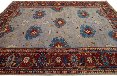 Antique Mahal Wool Rug 9 X 11