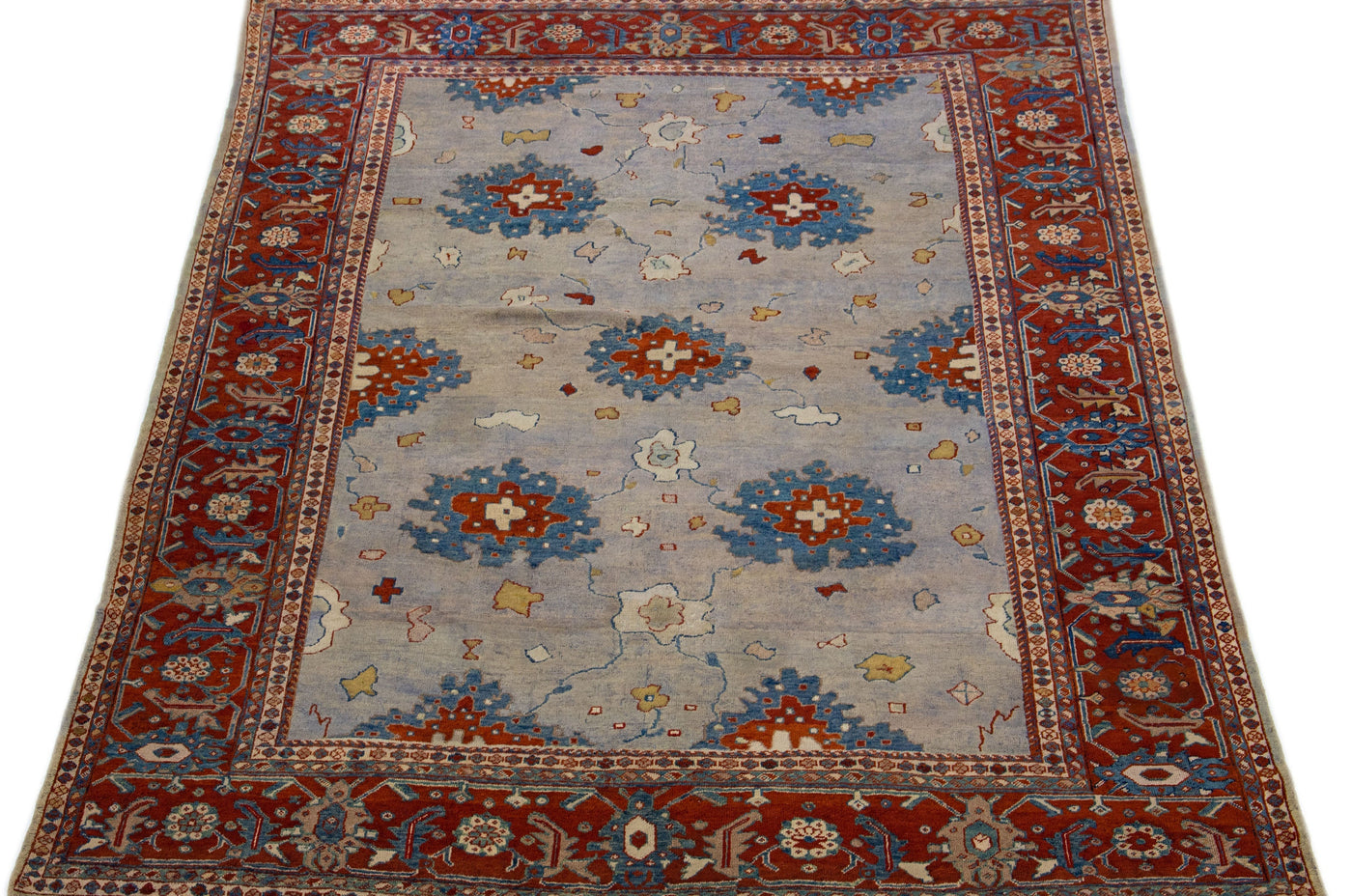 Antique Mahal Wool Rug 9 X 11