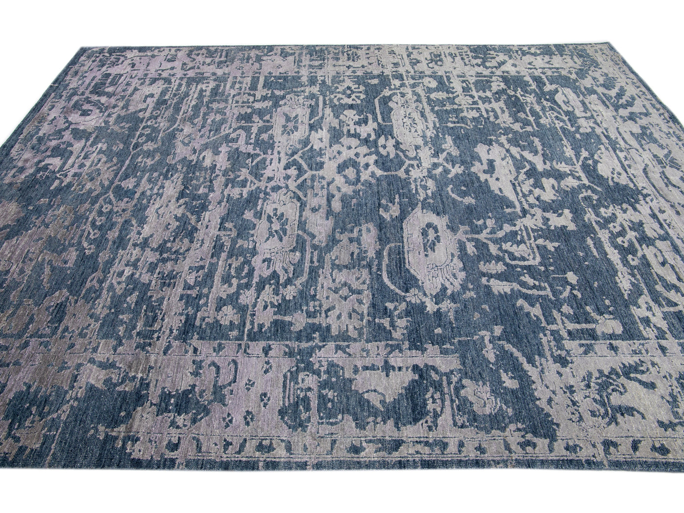 Modern Indian Wool & Silk Rug 8 X 10