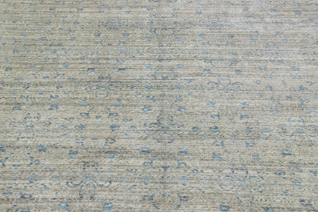 Modern Wool and Silk Rug 8 X 10