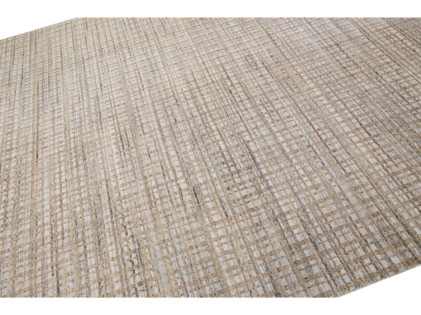 Modern Abstract Wool & Silk Rug 8 X 10