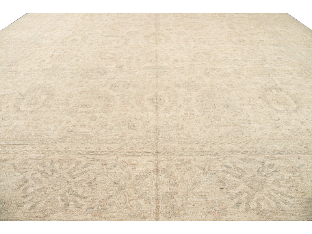 Modern Indian Khotan Wool Rug 18 X 22