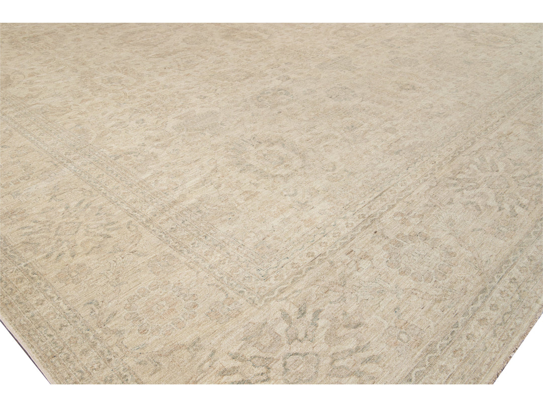 Modern Indian Khotan Wool Rug 18 X 22