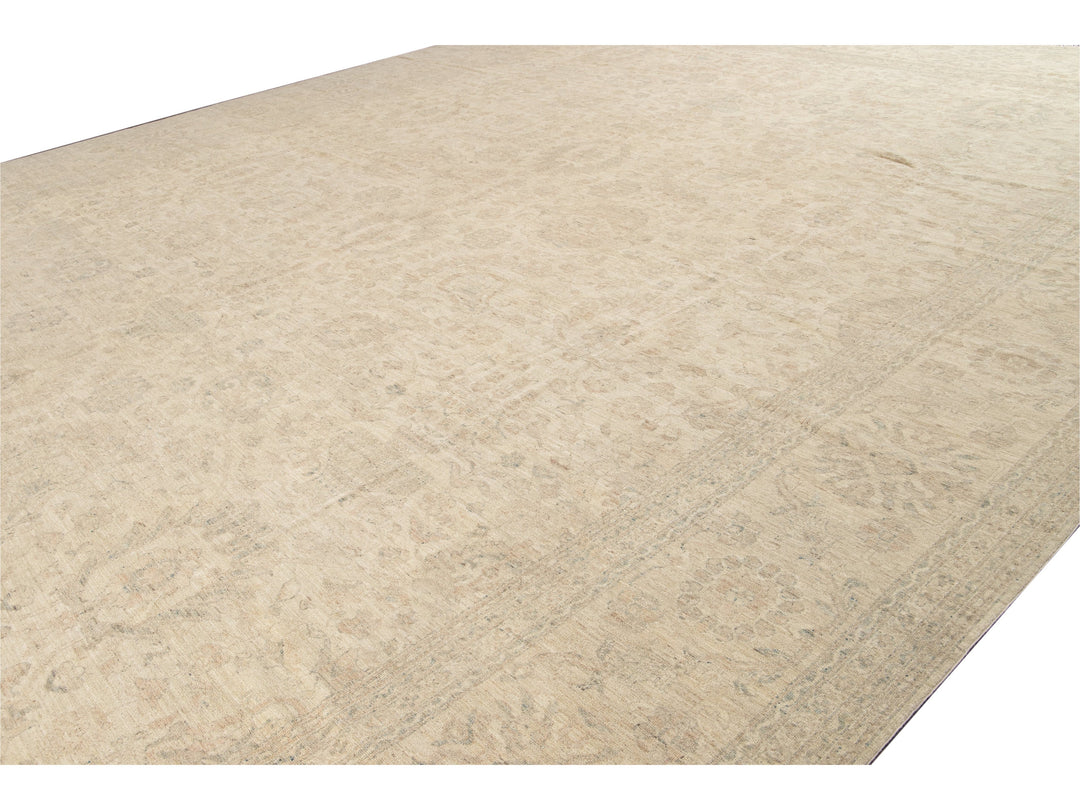 Modern Indian Khotan Wool Rug 18 X 22