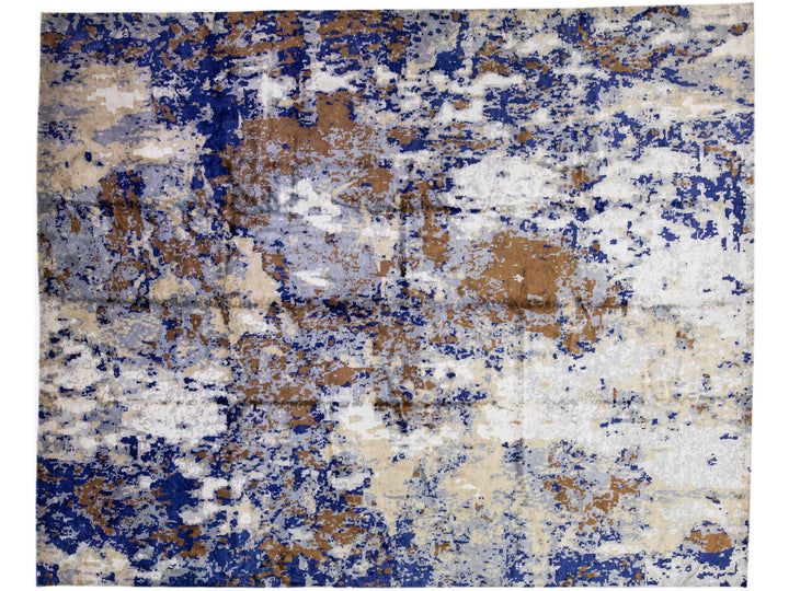 Modern Abstract Wool & Silk Rug 12 X 15