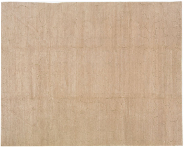 Modern Tibetan Wool & Silk Rug 9 X 12