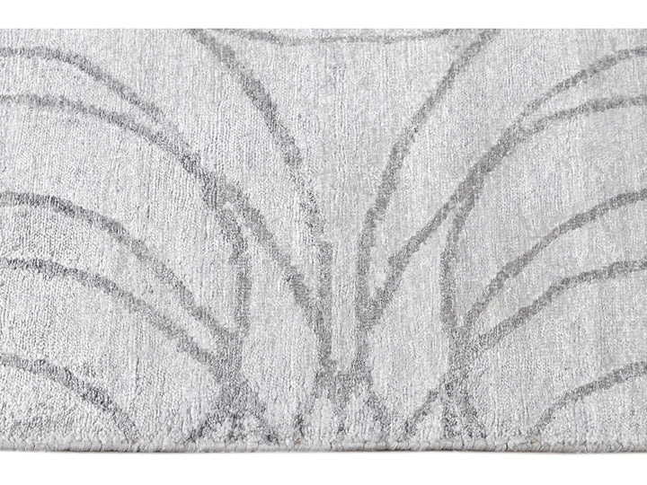Modern Wool and Silk Rug 9 X 12