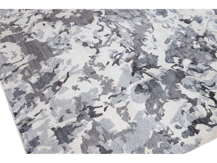 21st Century Modern Silk Rug 10 X 14