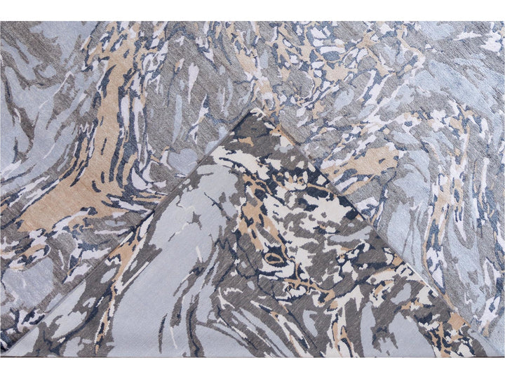 21st Century Modern Silk Rug 10 X 14