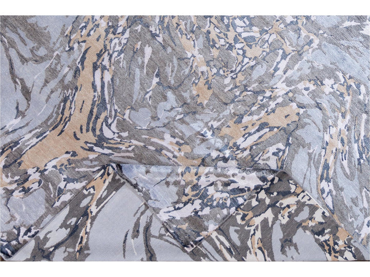 21st Century Modern Silk Rug 10 X 14