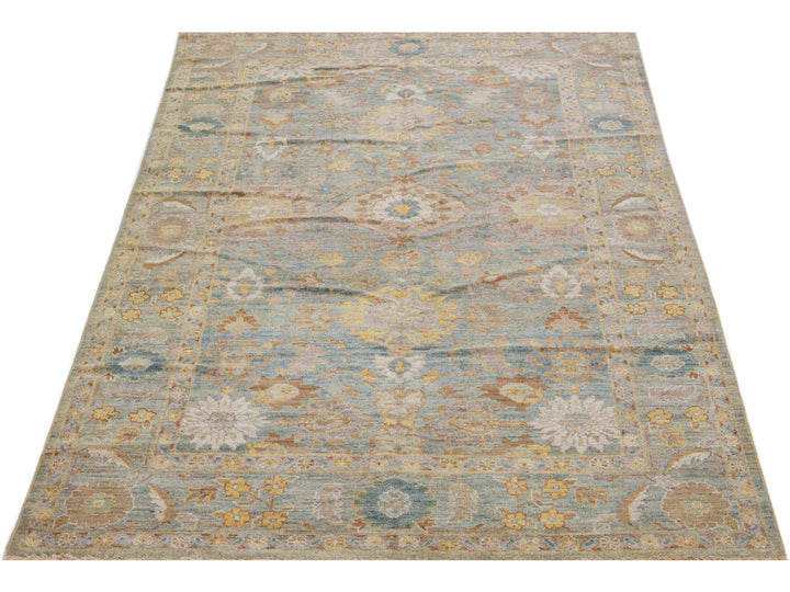Modern Sultanabad Wool Rug 6 X 9