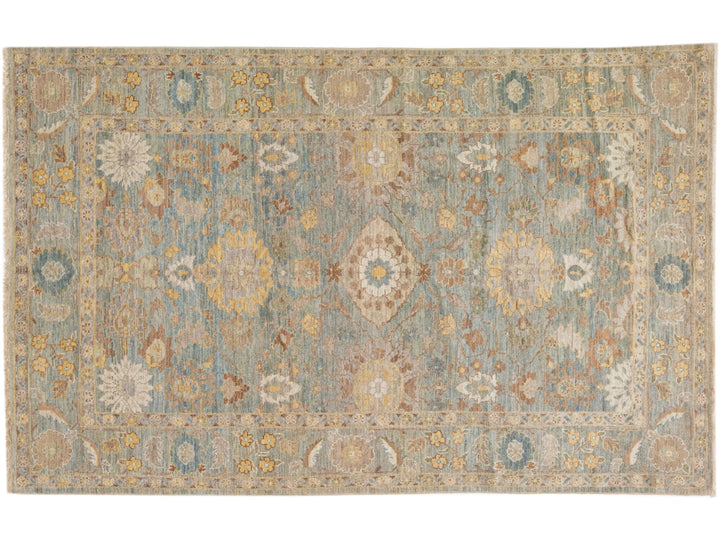 Modern Sultanabad Wool Rug 6 X 9