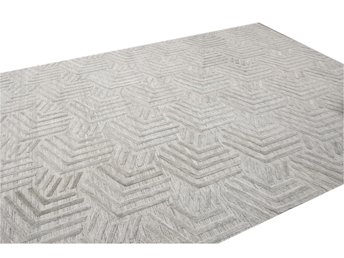 Modern Gray Indian Transitional Flat-Weave Wool Rug  9 X 12