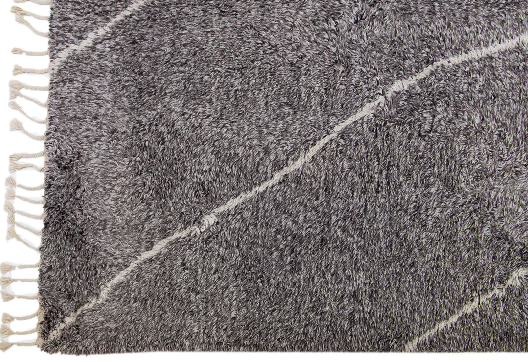 Modern Moroccan Wool Rug 12 X 15