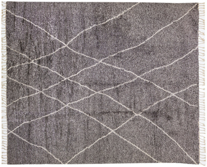Modern Moroccan Wool Rug 12 X 15