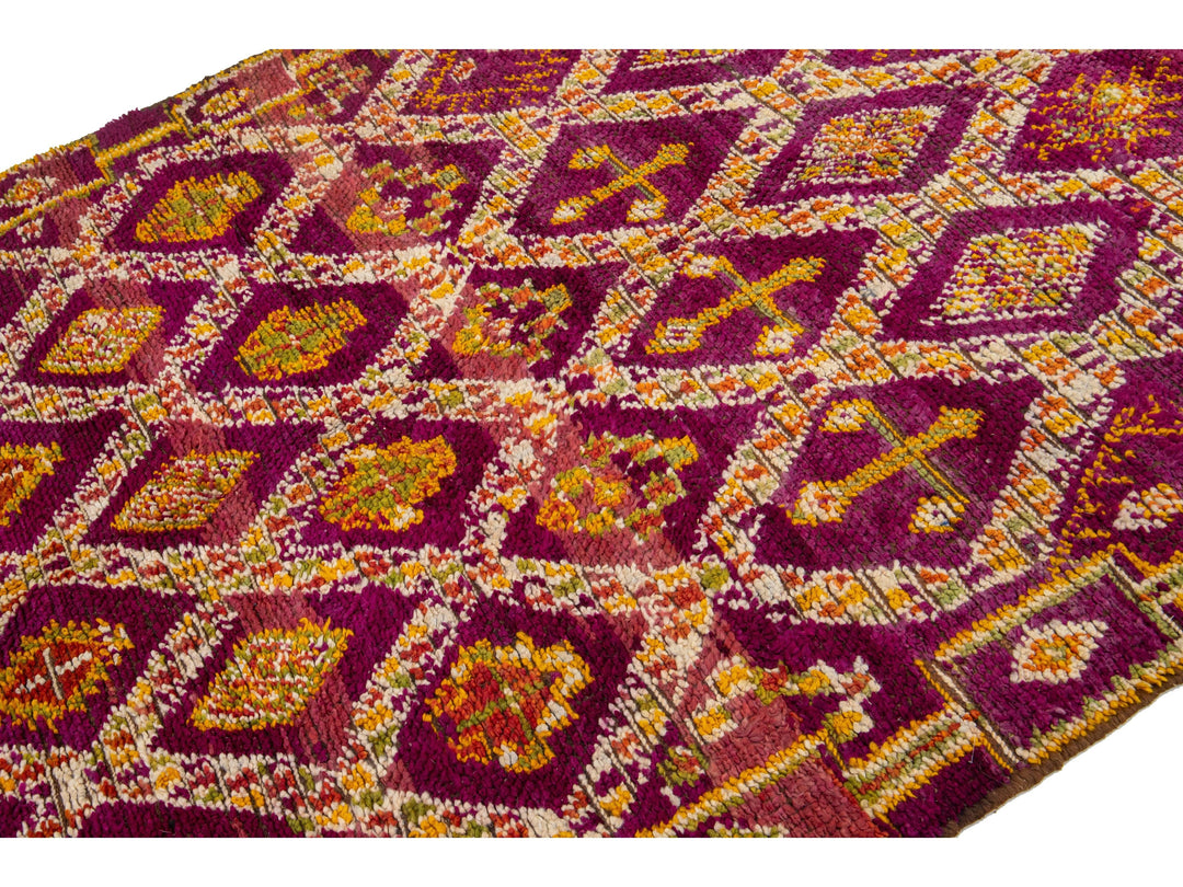Vintage Tribal Moroccan Wool Rug 5 X 9