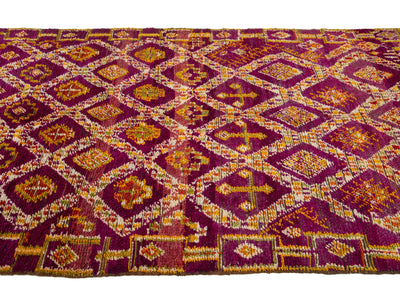 Vintage Tribal Moroccan Wool Rug 5 X 9