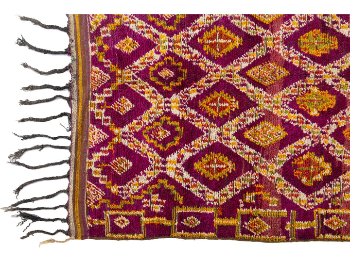 Vintage Tribal Moroccan Wool Rug 5 X 9