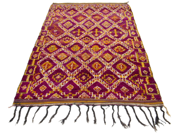 Vintage Tribal Moroccan Wool Rug 5 X 9
