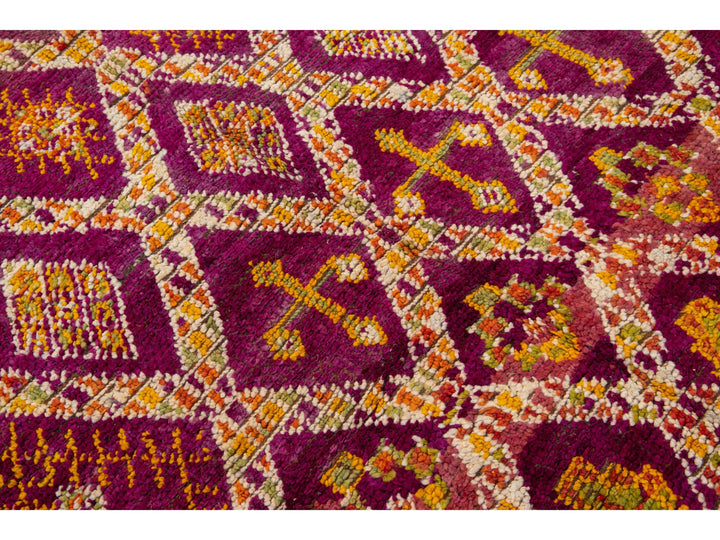 Vintage Tribal Moroccan Wool Rug 5 X 9