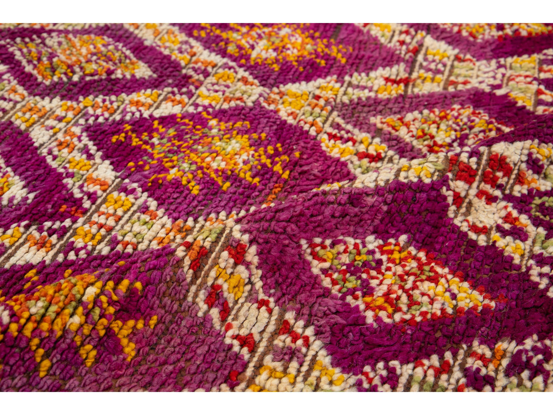 Vintage Tribal Moroccan Wool Rug 5 X 9