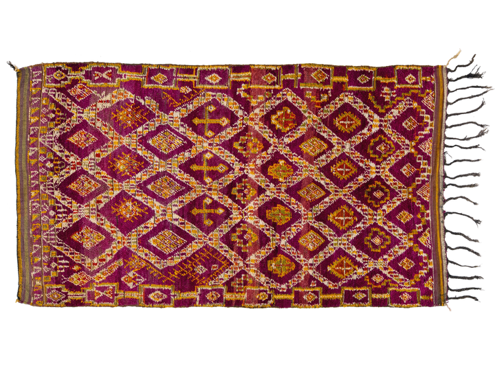 Vintage Tribal Moroccan Wool Rug 5 X 9