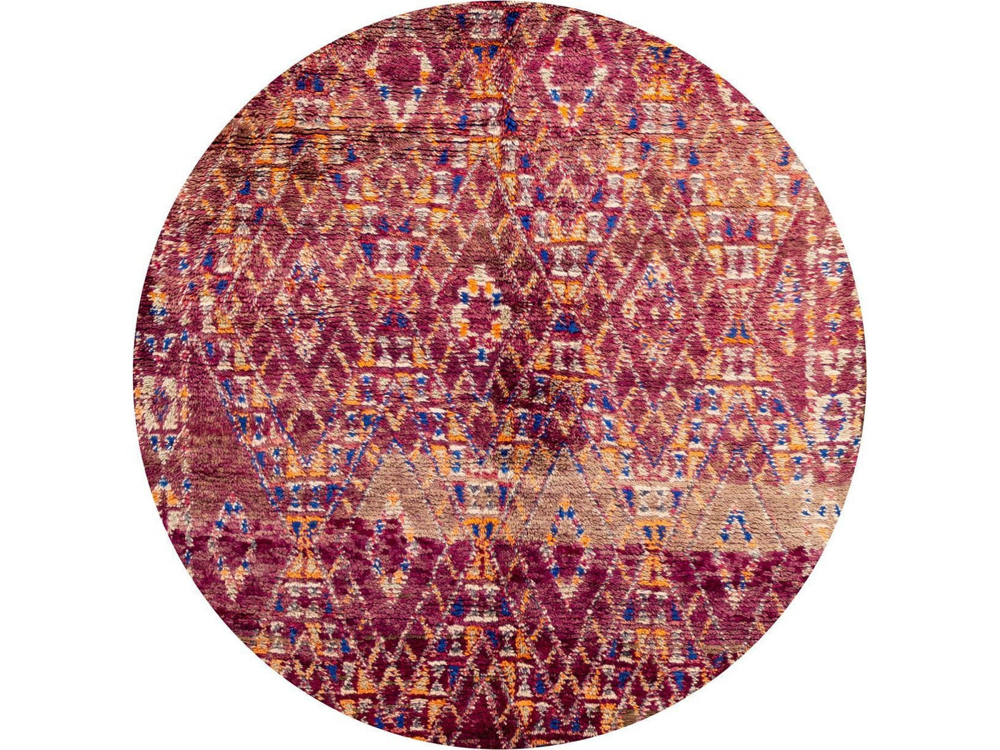 Vintage Purple Geometric Moroccan Rug 6 X 11
