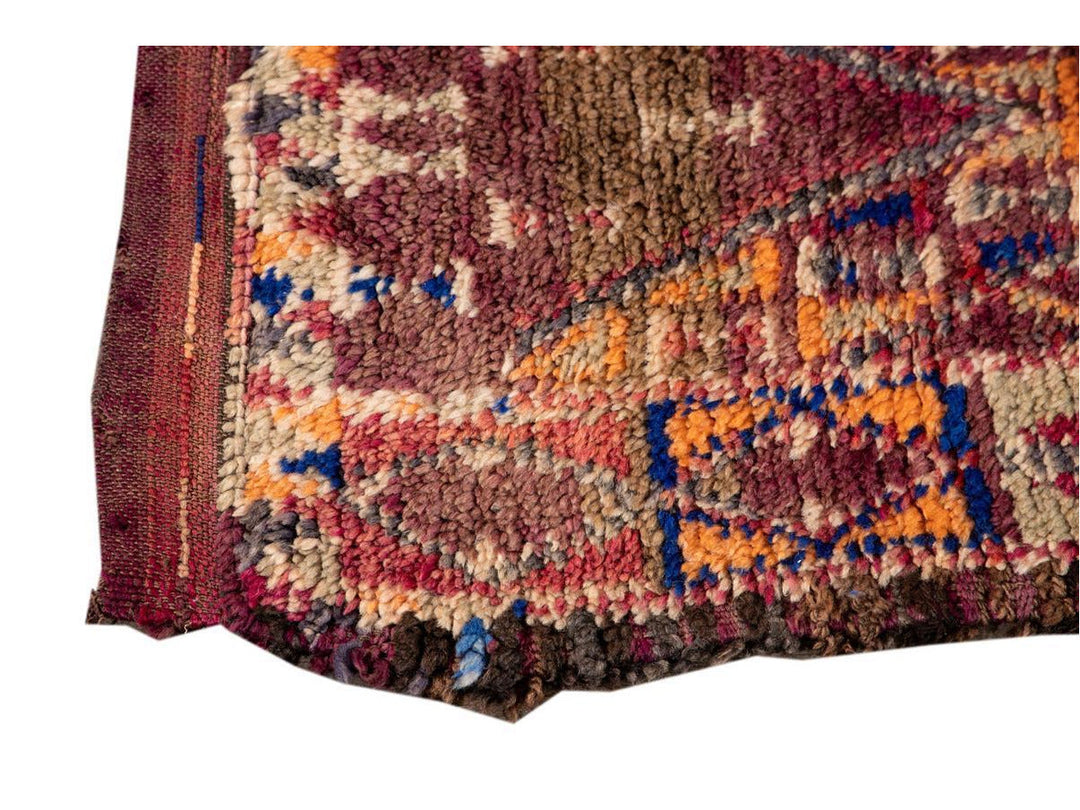 Vintage Purple Geometric Moroccan Rug 6 X 11