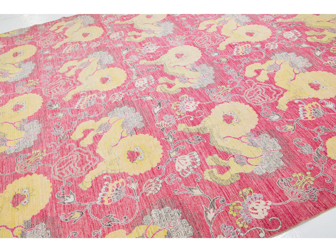 Modern Chinese Style Wool Rug 9 X 12