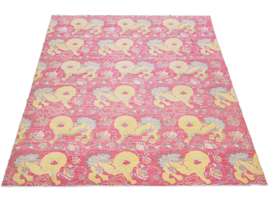 Modern Chinese Style Wool Rug 9 X 12