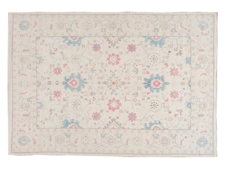 Modern Afghan Khotan Wool Rug 9 X 13