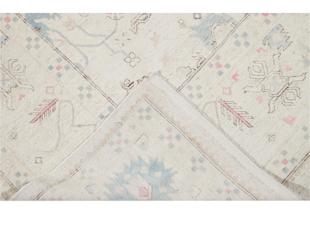 Modern Afghan Khotan Wool Rug 9 X 13