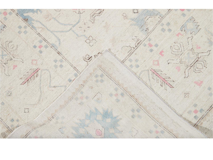 Modern Afghan Khotan Wool Rug 9 X 13