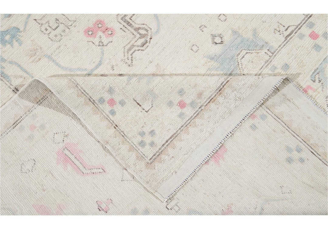 Modern Afghan Khotan Wool Rug 9 X 13