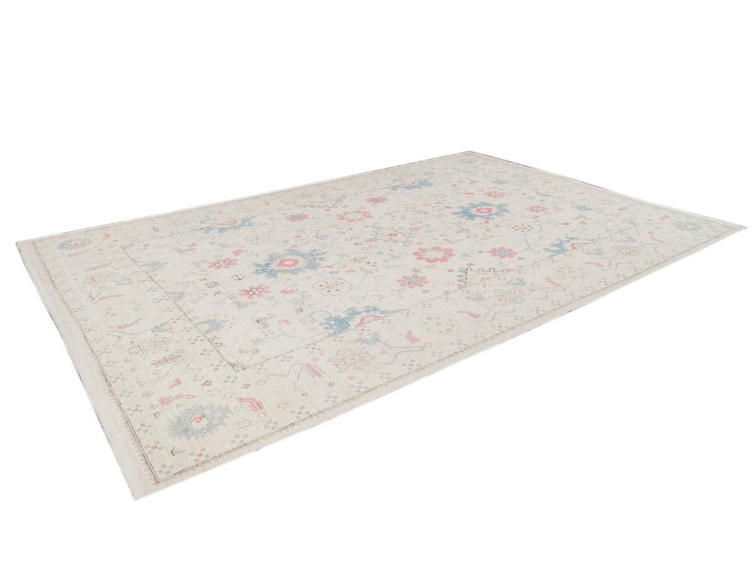 Modern Afghan Khotan Wool Rug 9 X 13