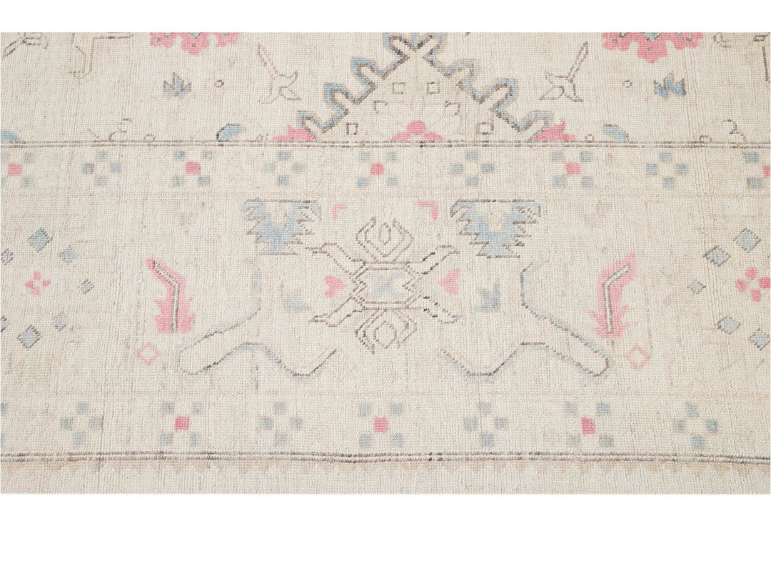 Modern Afghan Khotan Wool Rug 9 X 13