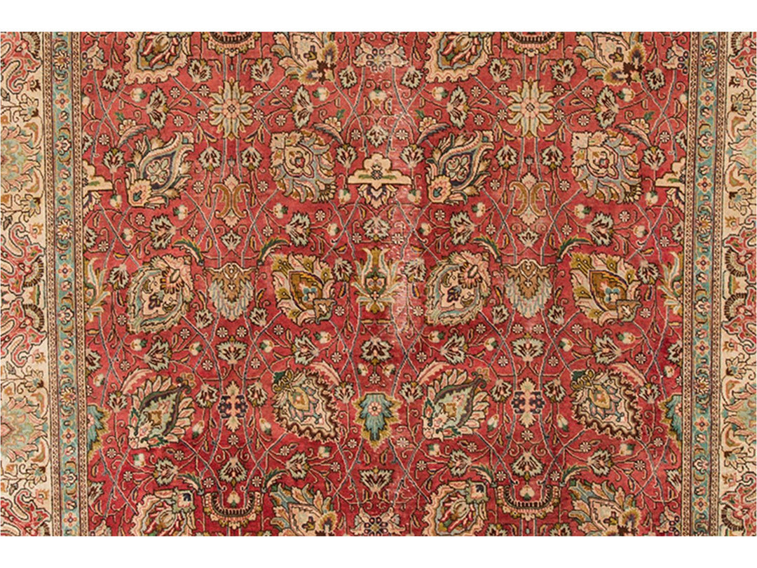 Mid 20th Century Vintage Persian Tabriz Wool Rug 9 X 16