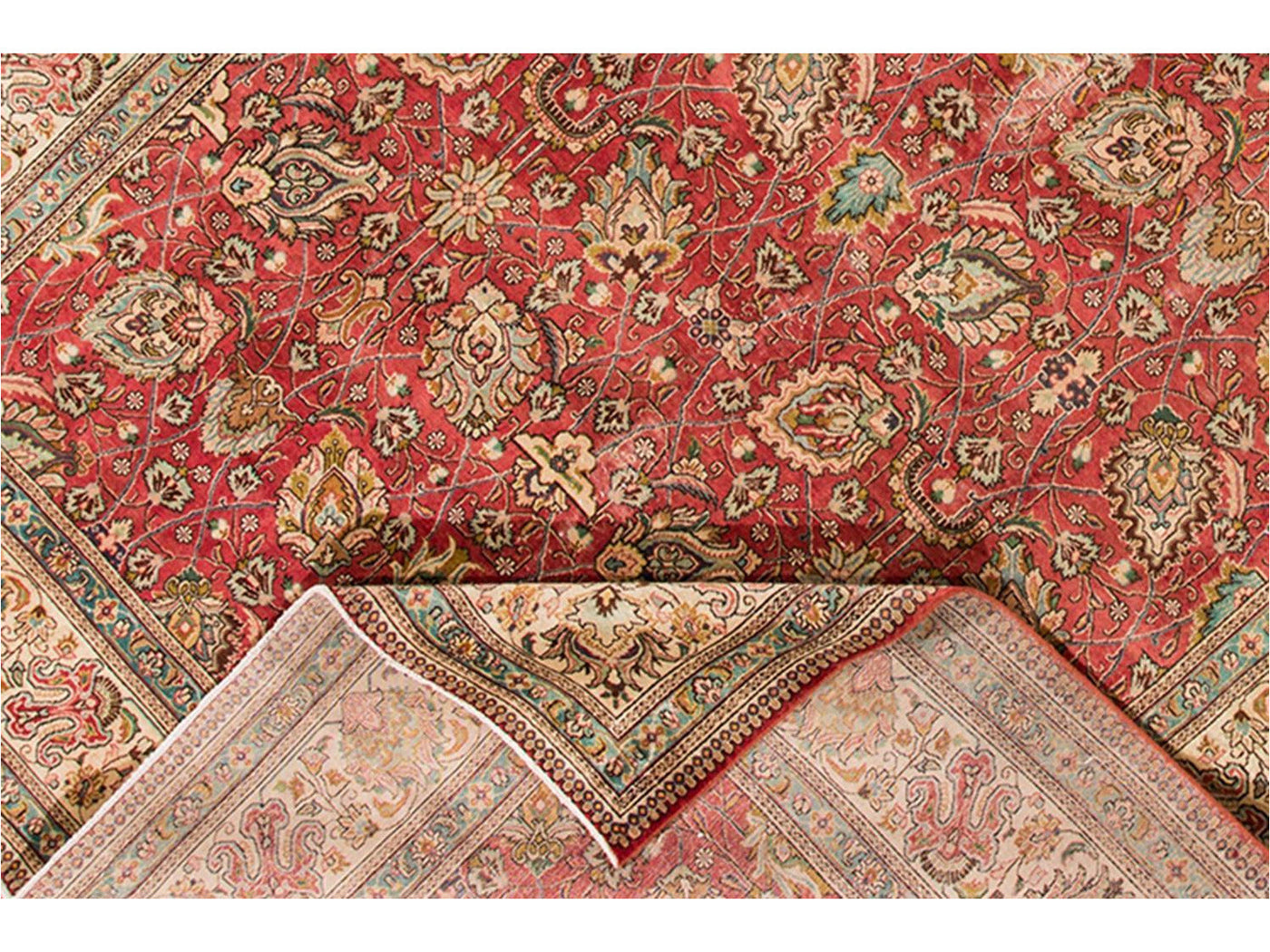 Mid 20th Century Vintage Persian Tabriz Wool Rug 9 X 16