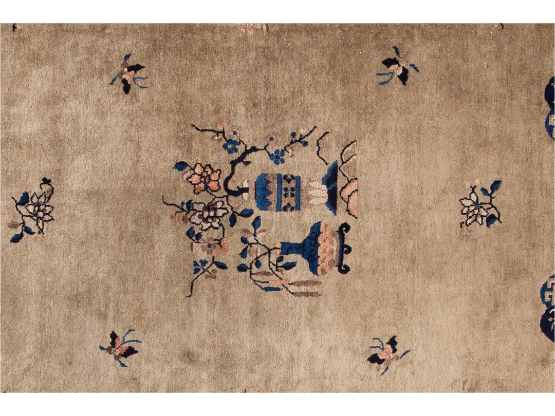 Antique Chinese Art Deco Wool Rug 10 X 14